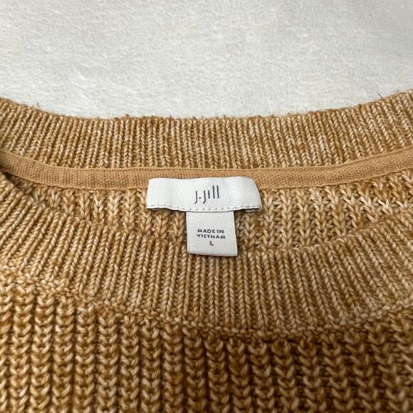 J. Jill Abstract-Waterfall Textured Pullover Crewneck Sweater Size Large Boho - Picture 6 of 11